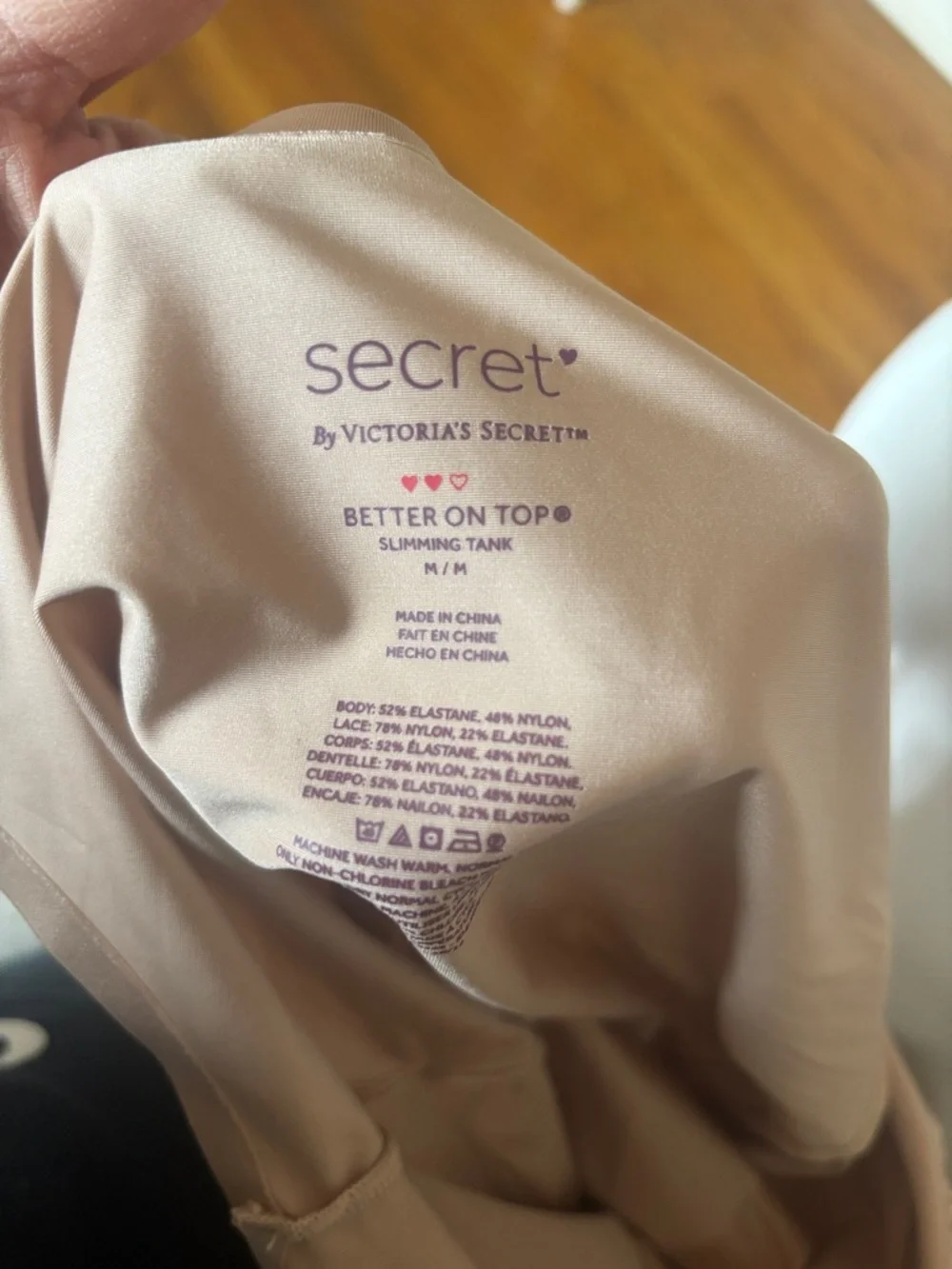 Victoria's Secret Blush Lace-Trim Satin Camisole